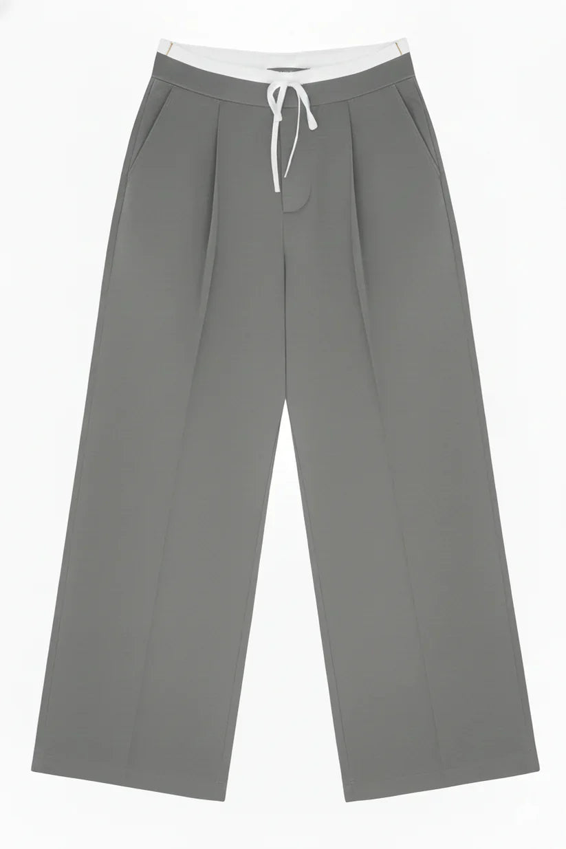 Pantalon Large Double Ceinture