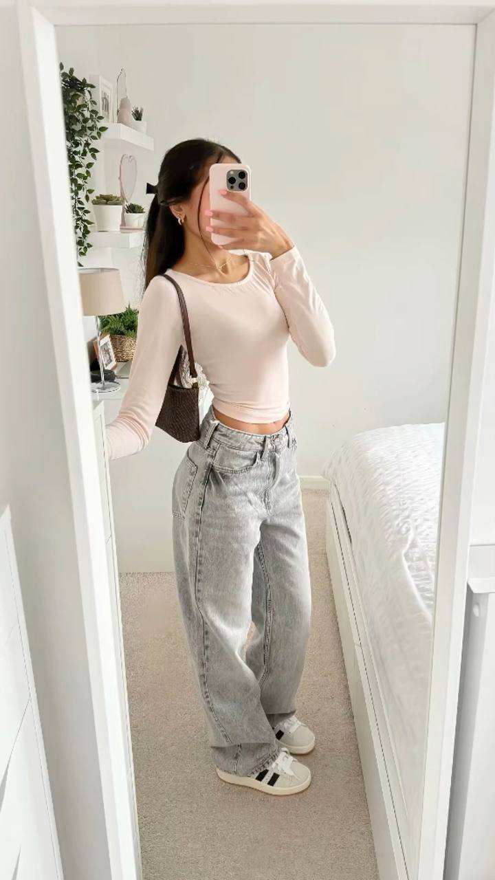 Grey baggy jeans