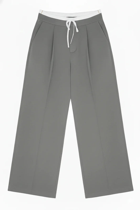 Pantalon Large Double Ceinture